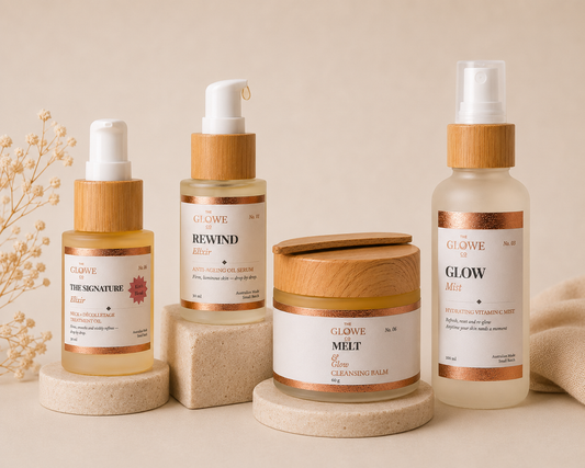 The Premium Face Edit – curated full-size face skincare bundle by The Glowe Co